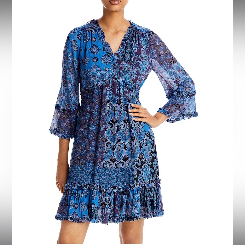 Kobi Halperin Emilee Dress in Midnight Blue. Size XL